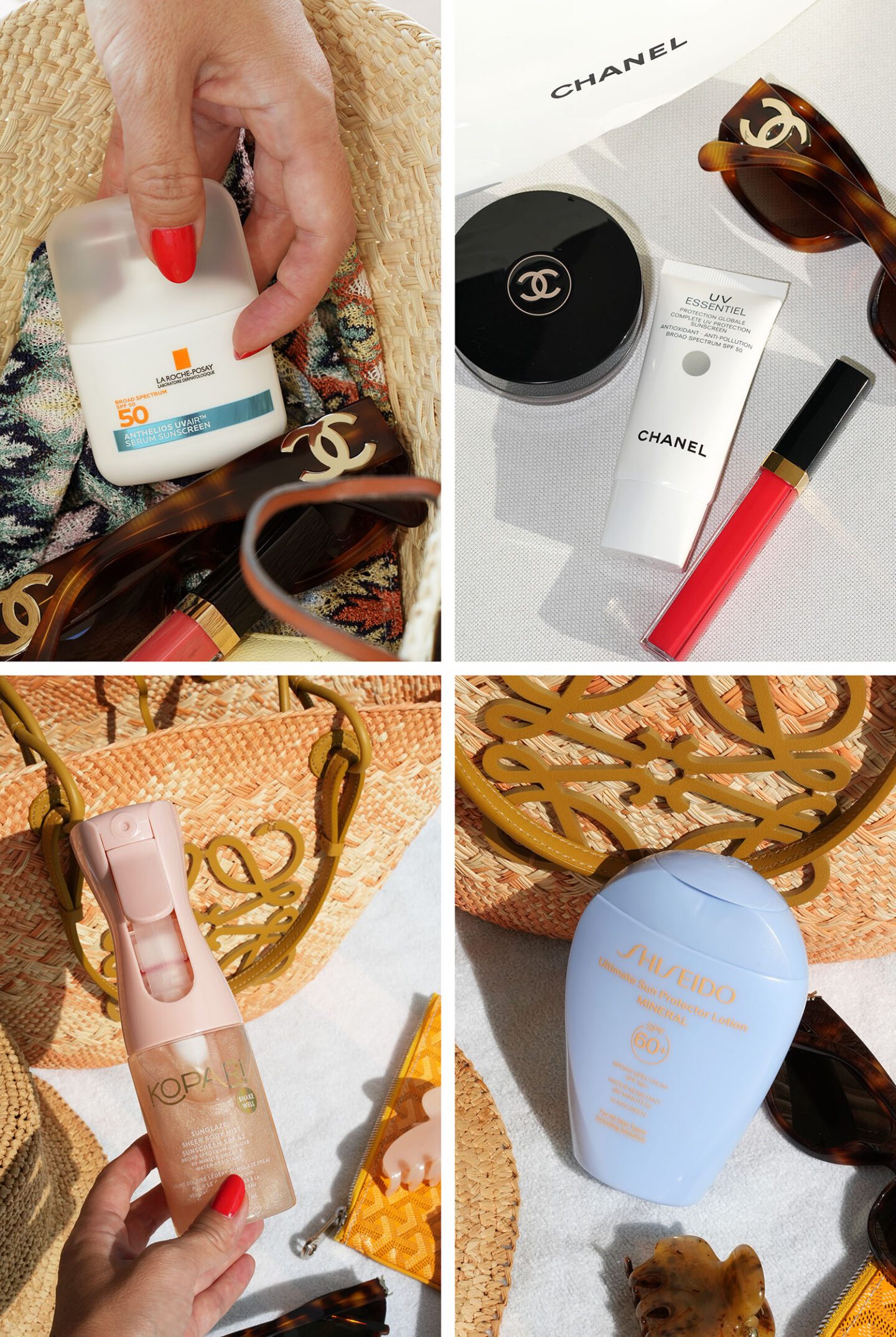 Sunscreen Favorites La Roche Posay, Chanel, Kopari and Shiseido
